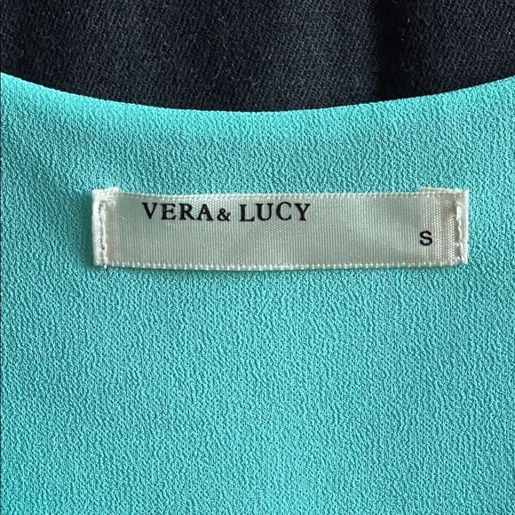 VERA & LUCY Light Green TANK TOP BLOUSE w/thin gold link straps•HP - Picture 6 of 9